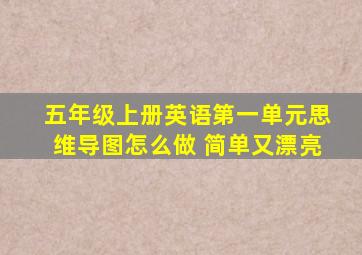 五年级上册英语第一单元思维导图怎么做 简单又漂亮